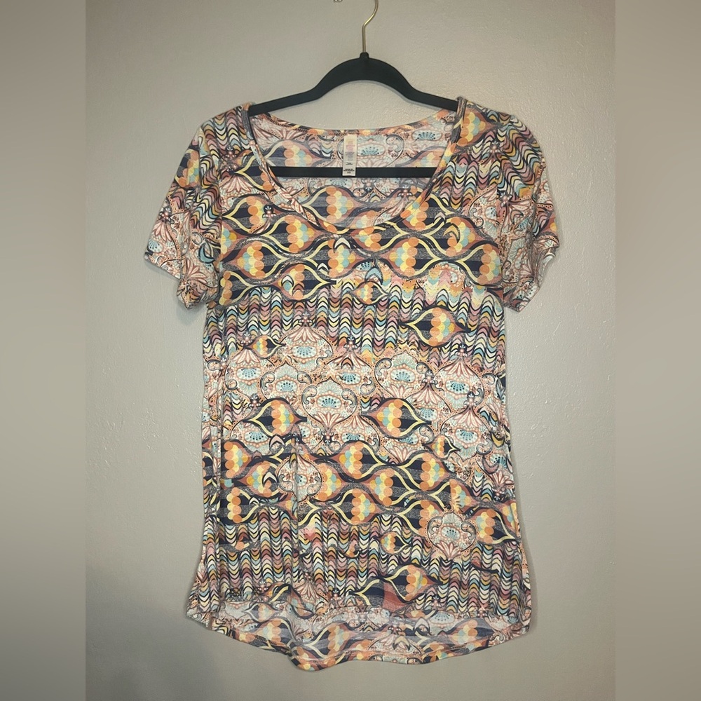 Multicolor Patterned Women's Top Classic T